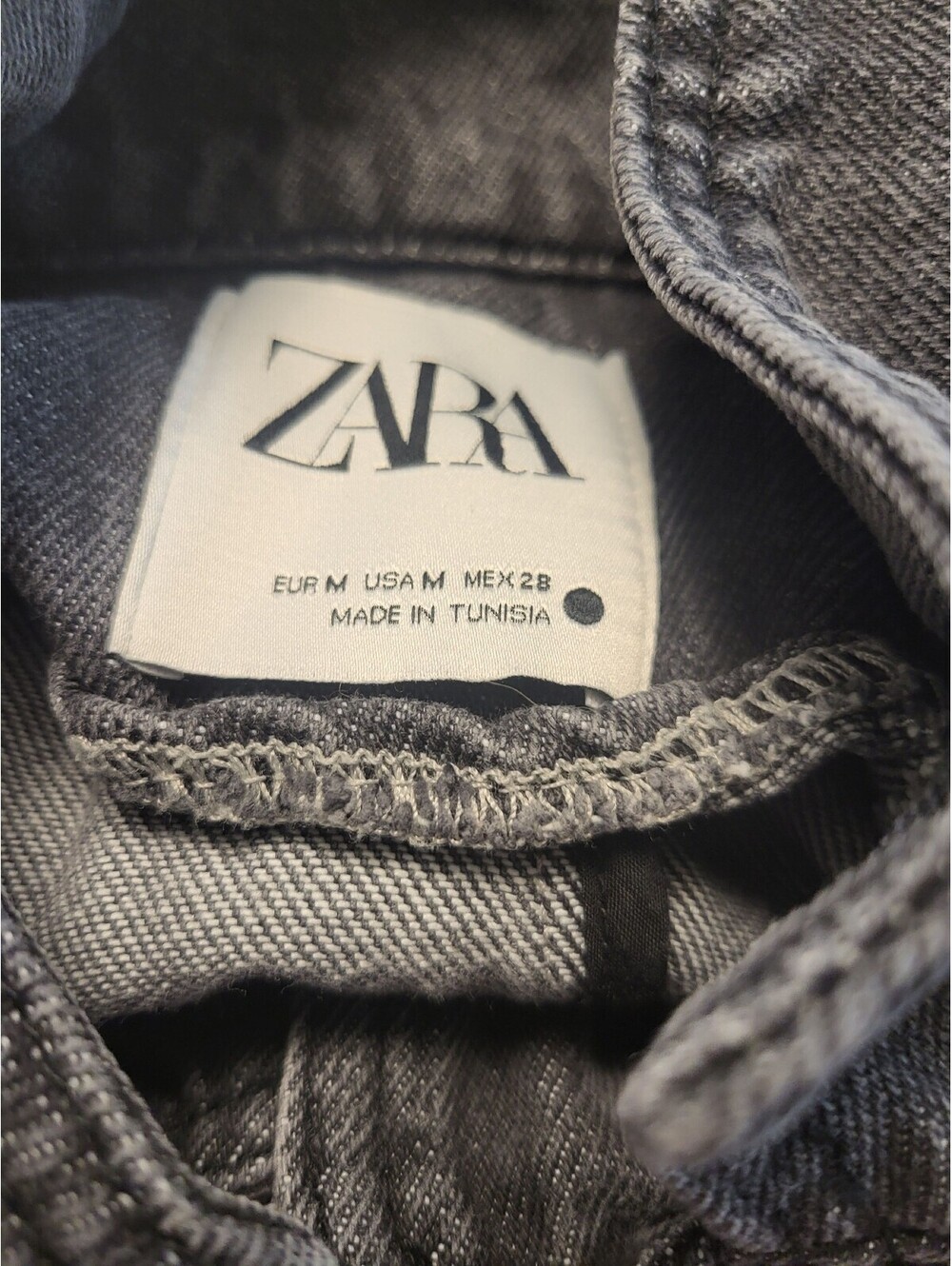 ZARA Medium Gray Denim Jacket Size M